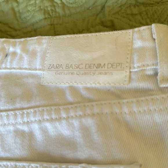 White Zara embroidered floral shorts size 2 NWOT - Picture 4 of 8